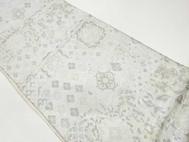 JAPANESE KIMONO / FUKURO OBI / SAGANISHIKI / WOVEN FLOWER CREST 